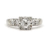 Old European Cut Natural Diamond Vintage 14K White Gold Engagement Ring