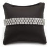 Natural 7.75CT Diamond Honeycomb Milgrain Flexible 18K White Gold Bracelet