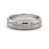 Natural Diamond Row .47CT 18K White Gold Wedding Band Stacking Ring