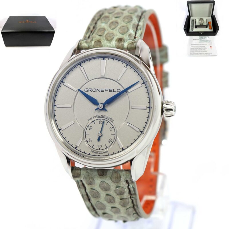 2022 Grönefeld 1941 Principia 39.5MM Grey Dial Stainless Steel Box Papers