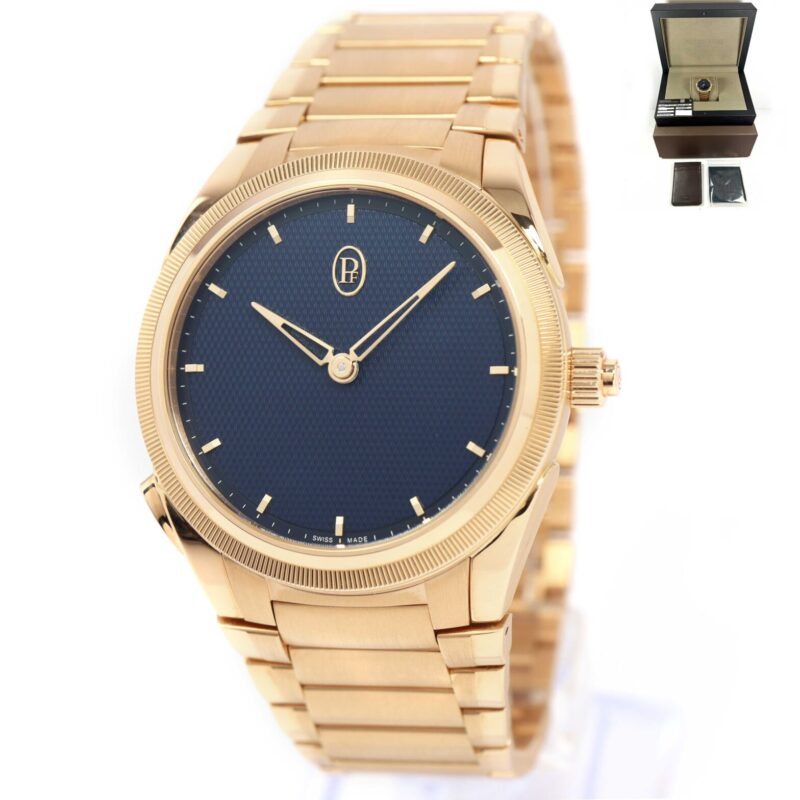 Parmigiani Fleurier Tonda Pf GMT Rattrapante PFC905 40MM Blue 18K Rg Box Papers
