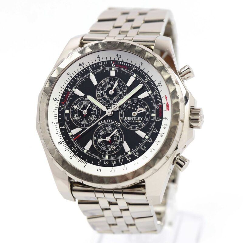 Breitling Bentley Mulliner Perpetual Calendar J29362 48MM 18K Wg Black Dial