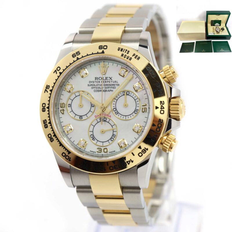 2021 Rolex Daytona 116503 40MM Mop Diamond Dial 18K Yg Two-Tone Box Papers