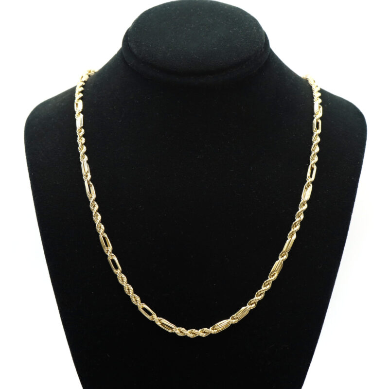 Rope Link Chain 14K Yellow Gold Unisex Men’s Women’s Necklace 6.8G 20”