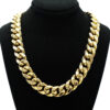 Semi Hollow Thick Cuban Link 14K Yellow Gold Men’s Unisex Necklace 98.4G 24”