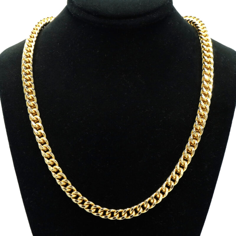 Franco Box Link Chain 14K Yellow Gold Men’s Unisex Necklace 49.1G 33”