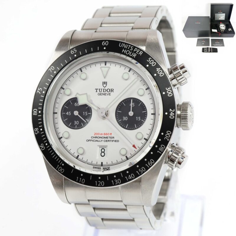 2025 Tudor Black Bay Chrono Panda 79360N 41MM White Dial Box Papers