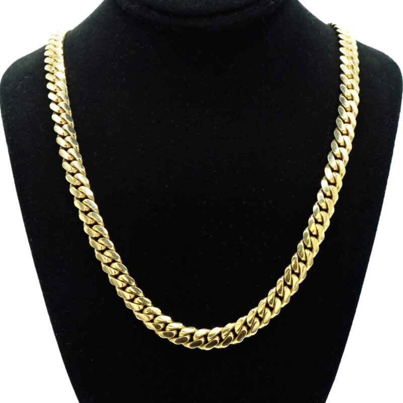 Solid Heavy Cuban Link Chain Men’s Unisex Necklace 14K Yellow Gold 85G 22”