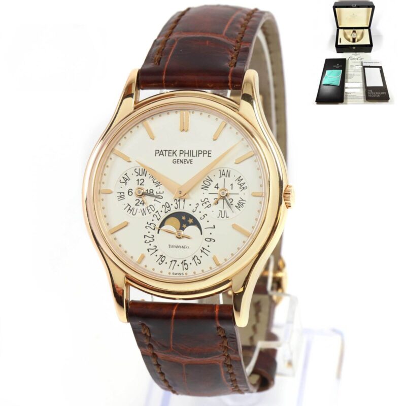 Patek Philippe Perpetual Calendar Tiffany & Co. 5140R 37MM 18K Rg Box Papers