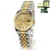 Rolex Datejust 179173 26MM Champagne Diamond Dial 18K Yg Two-Tone Box Paper