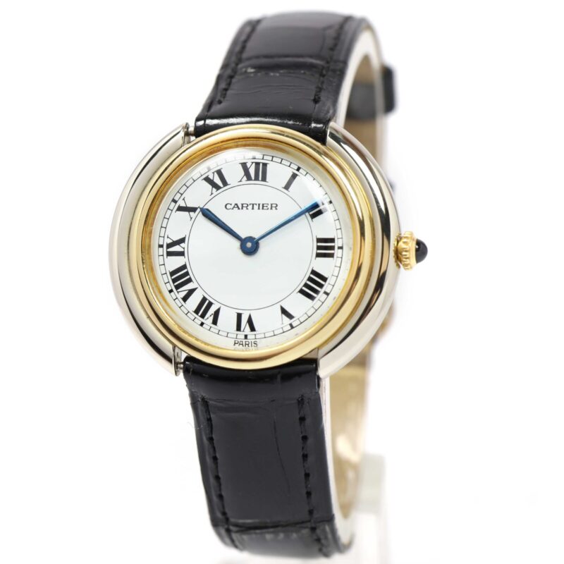 Cartier Vendome Deux Ors 78211 3333 Silver Paris Dial 18K Yg Wg