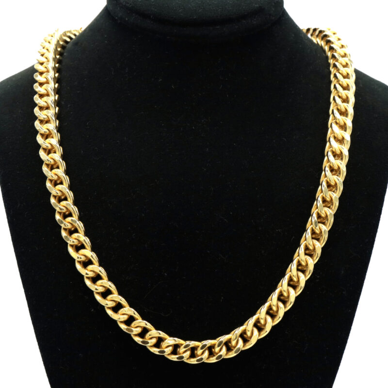 Thick Franco Box Link Chain 10K Yellow Gold Men’s Unisex Necklace 23.5” 55G