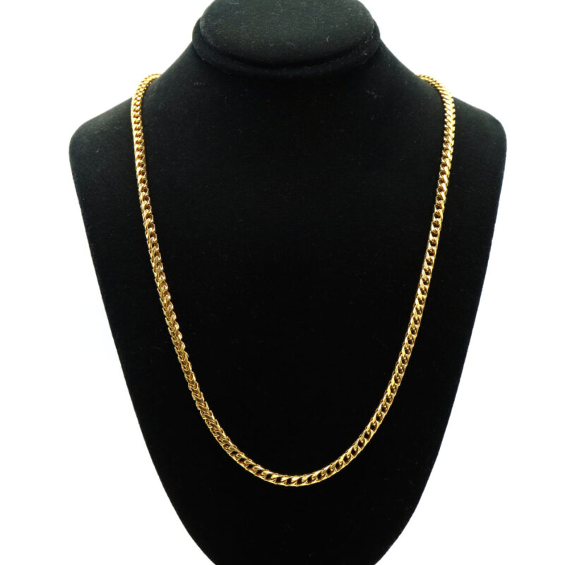 Solid Heavy Franco Link 22K Yellow Gold Chain Necklace 22” 39.6 Grams