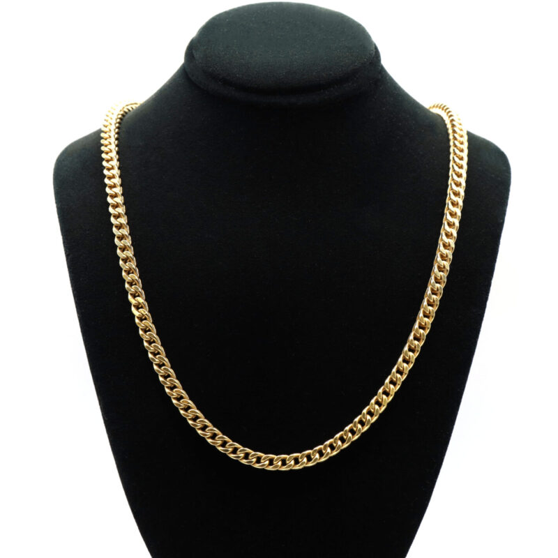 Franco Box Link Chain 14K Yellow Gold Men’s Necklace 4MM 18.5” 20.5 Grams