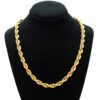 Thick Rope 22K Yellow Gold Hollow Link Chain Men’s Unisex Necklace 21.5” 21.4G