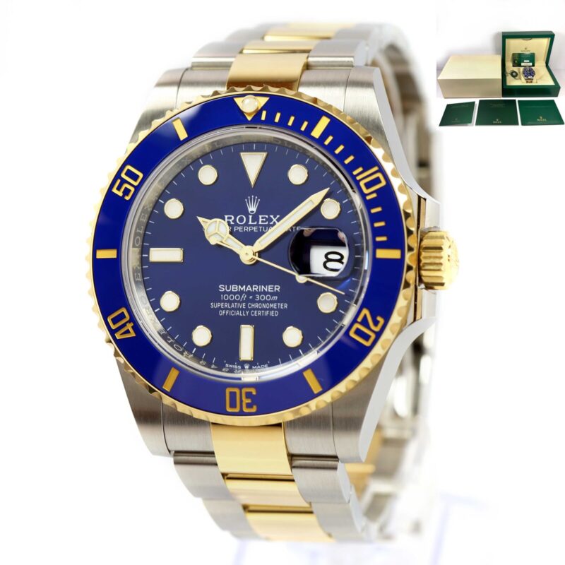 New 2024 Rolex Submariner Date Bluesy 126613LB 41MM 18K Yg Two-Tone B/p