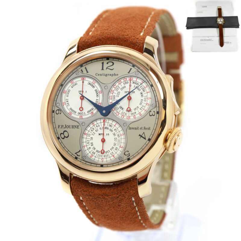F.p.journe Centigraphe Souverain 40MM Grey Dial 18K Rose Gold Service Papers