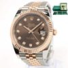 New Rolex Datejust 126331 41MM Chocolate Diamond 18K Rg Two-Tone Jubilee B/p