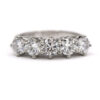 Natural Diamond Five Stone 1.50CT 14K White Gold Women’s Anniversary Wedding Band Ring