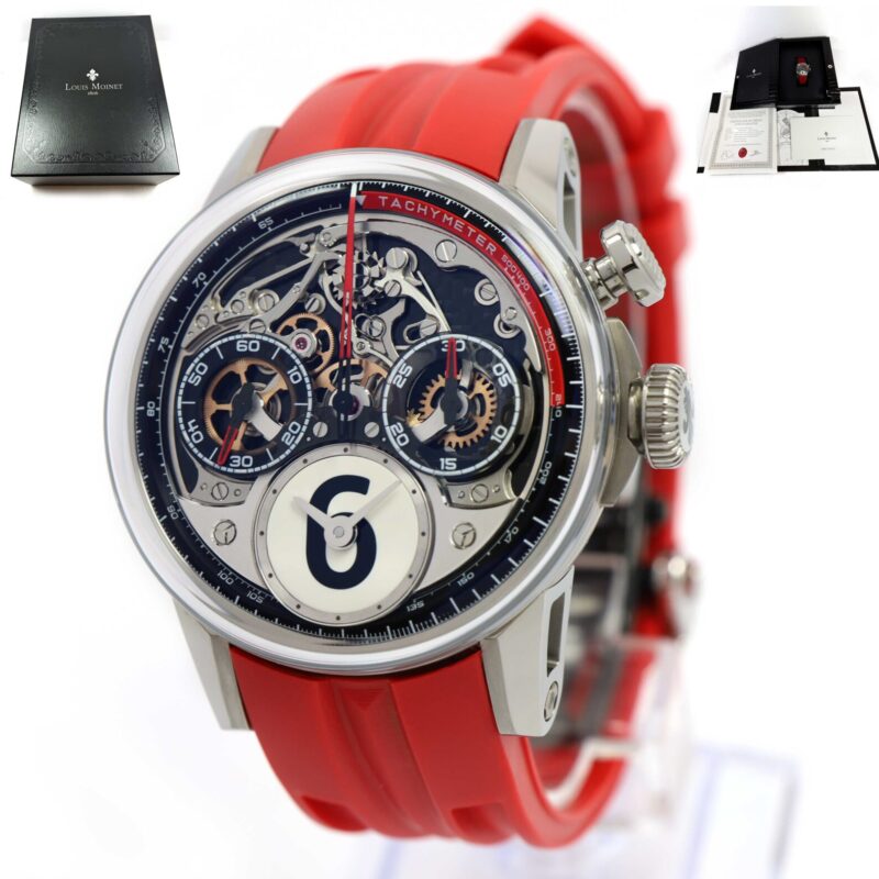 Louis Moinet Time To Race Rosso Corsa Lm-96.20.8R 41MM Titanium Box Papers