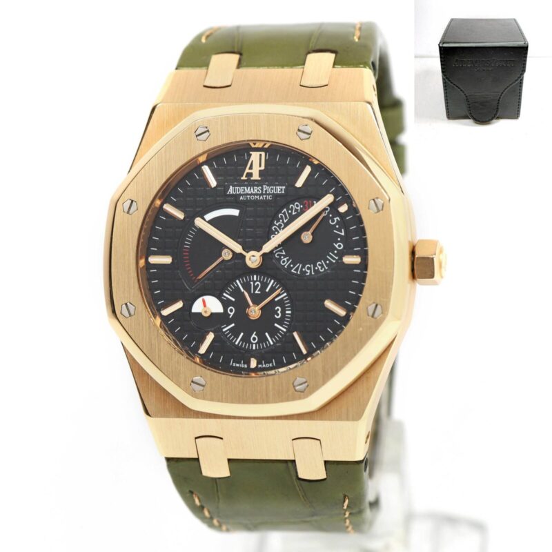Audemars Piguet Royal Oak Dual Time 26120OR 39MM Black 18K Rose Gold Deployant