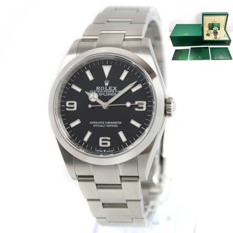 2025 Rolex Explorer 124270 36MM Black Dial Steel Box Papers
