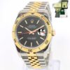 Rolex Datejust Turn-O-Graph 116261 36MM Black 18K Rg Two-Tone Jubilee Box Papers