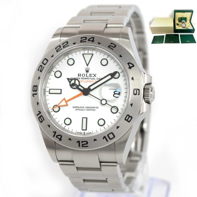 2023 Rolex Explorer II 226570 42MM Polar White Dial Steel Box Booklets