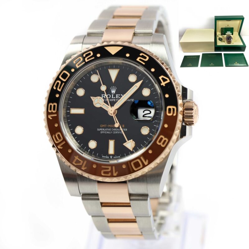 2023 Rolex GMT-Master II Rootbeer 126711CHNR 40MM 18K Rg Two-Tone Box Papers