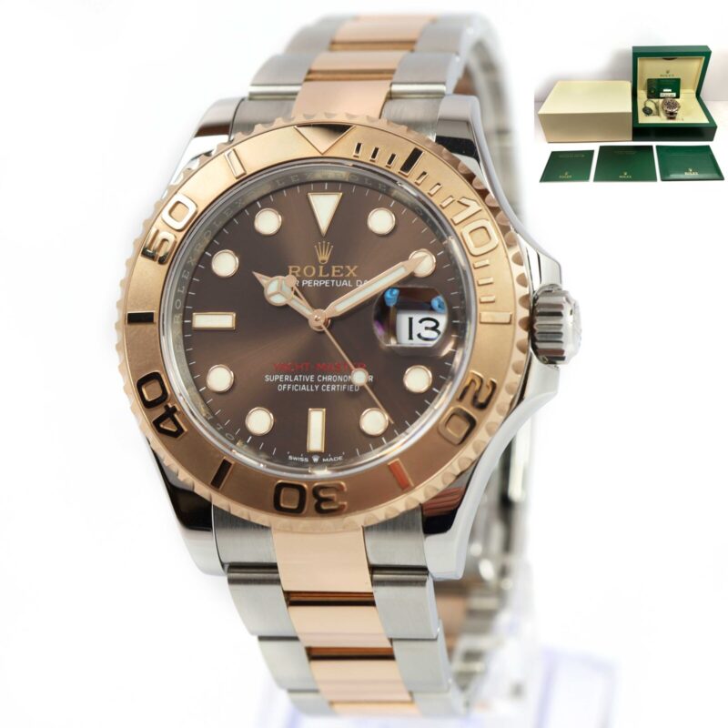 Mint 2023 Rolex Yacht-Master 126621 40MM Chocolate Two-Tone Rg Box Papers