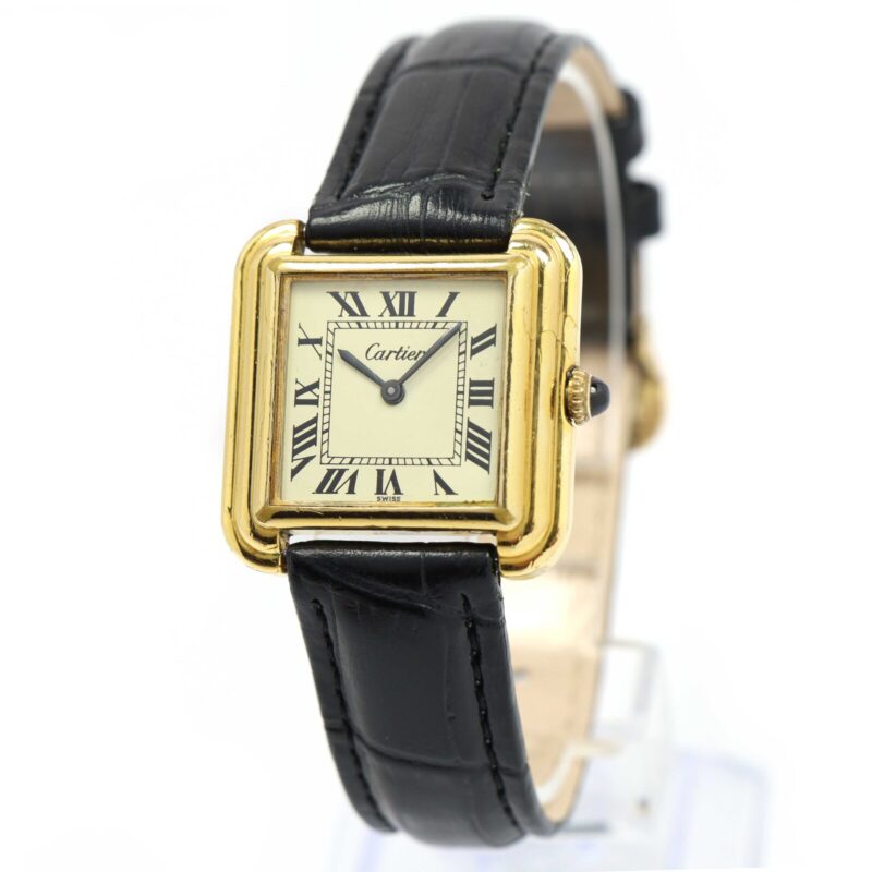 Cartier Stepped Tank Pre-Must 25716 28MM White Roman Dial