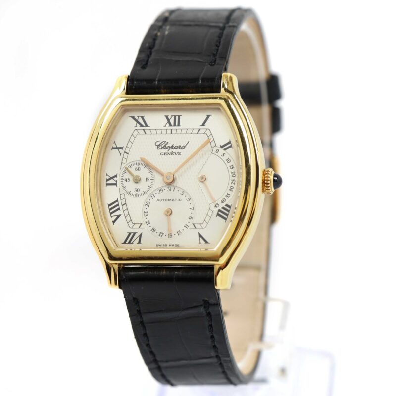 Chopard Power Reserve Tonneau 2248 32MM Silver Dial 18K Yellow Gold