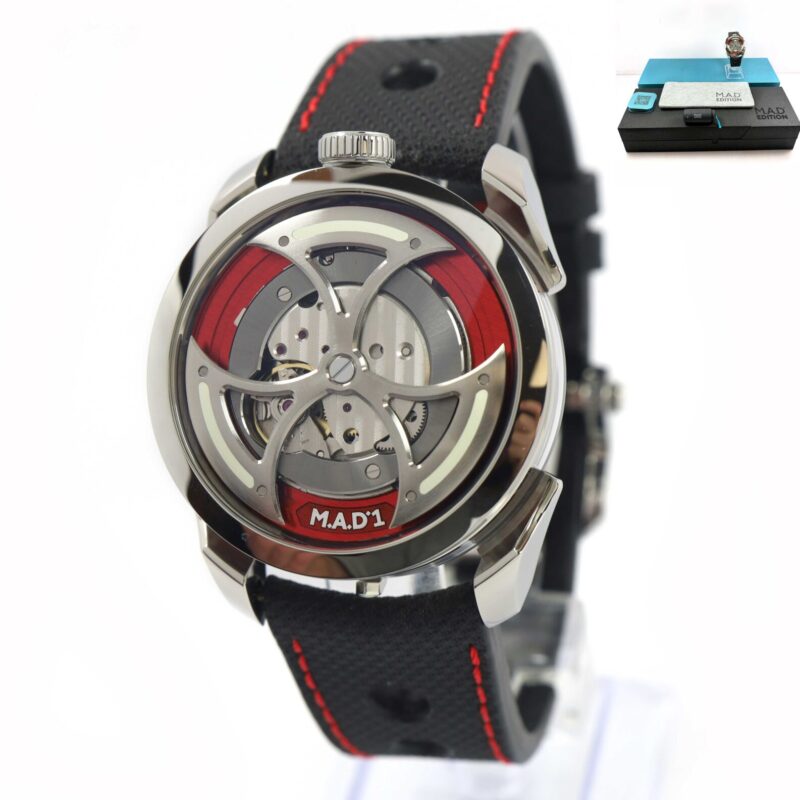 Mb&f M.a.d. 1 Red Edition 42MM Stainless Steel Box Papers