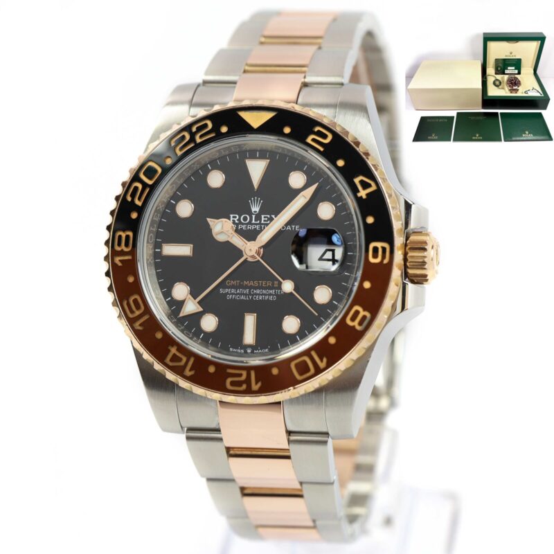 2022 Rolex GMT-Master II Rootbeer 126711CHNR 40MM 18K Rg Two-Tone Box Papers
