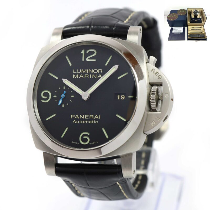 Panerai Luminor Marina 1950 3 Days PAM01312 44MM Black Dial Box Papers