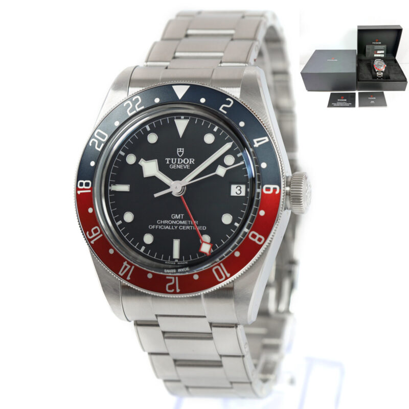 New 2025 Tudor Black Bay GMT Pepsi 79830RB 41MM Black Dial Steel Box Papers