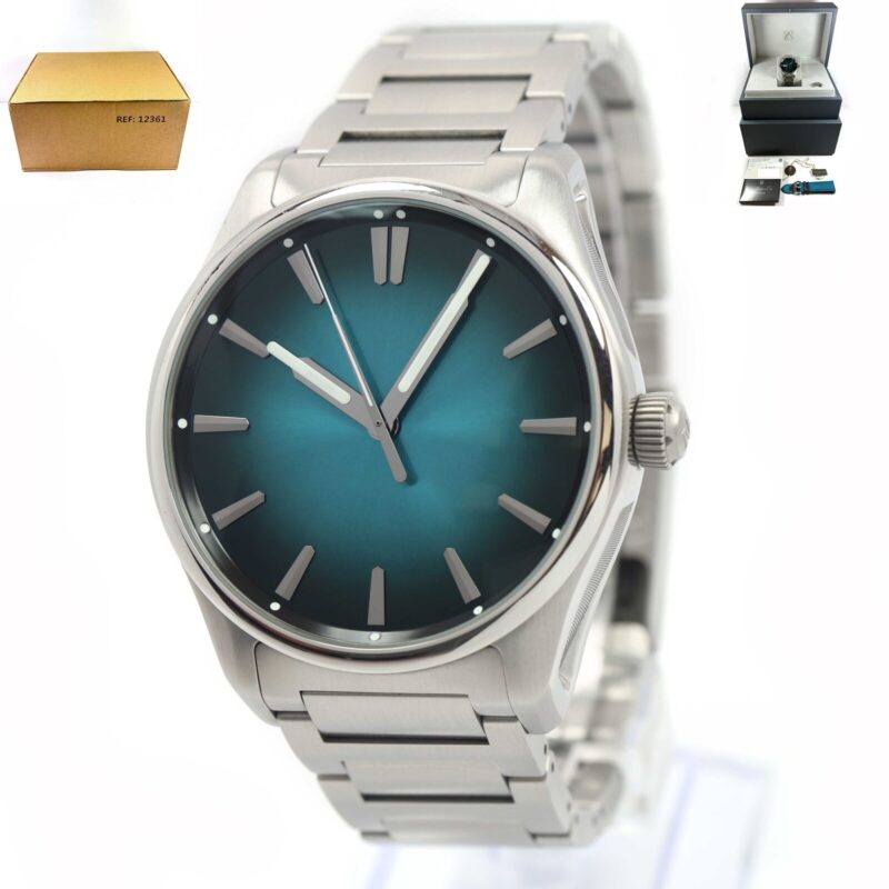 H. Moser & Cie. Pioneer Centre Seconds 3200-1214 Mega Cool Blue Lagoon Box Papers