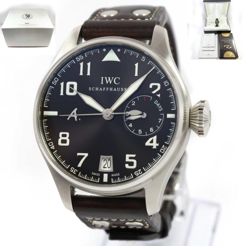 IWC Big Pilot Saint Exupery IW500422 46MM Brown Dial Steel Box Papers