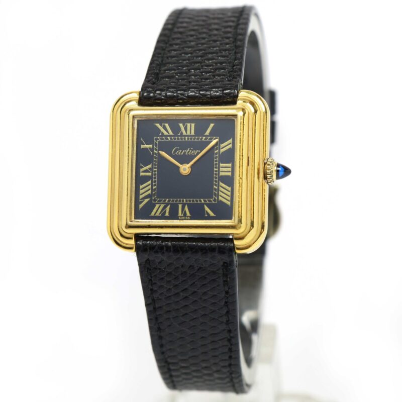 Cartier Stepped Tank Pre-Must 25716 28MM Blue Roman Dial