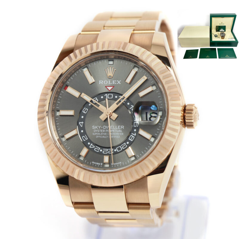 Mint Unpolished 2023 Rolex Sky-Dweller 336935 42MM Rhodium 18K Rg B/p