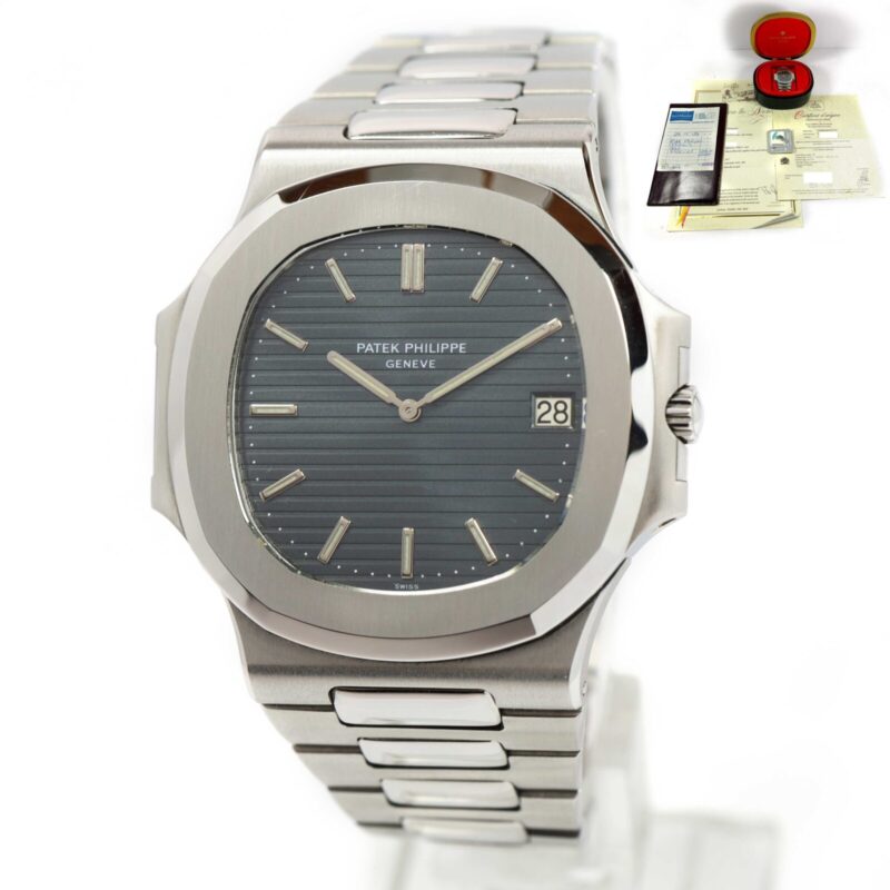 1987 Patek Philippe Nautilus Jumbo 3700/011 42MM Stainless Steel Box Papers
