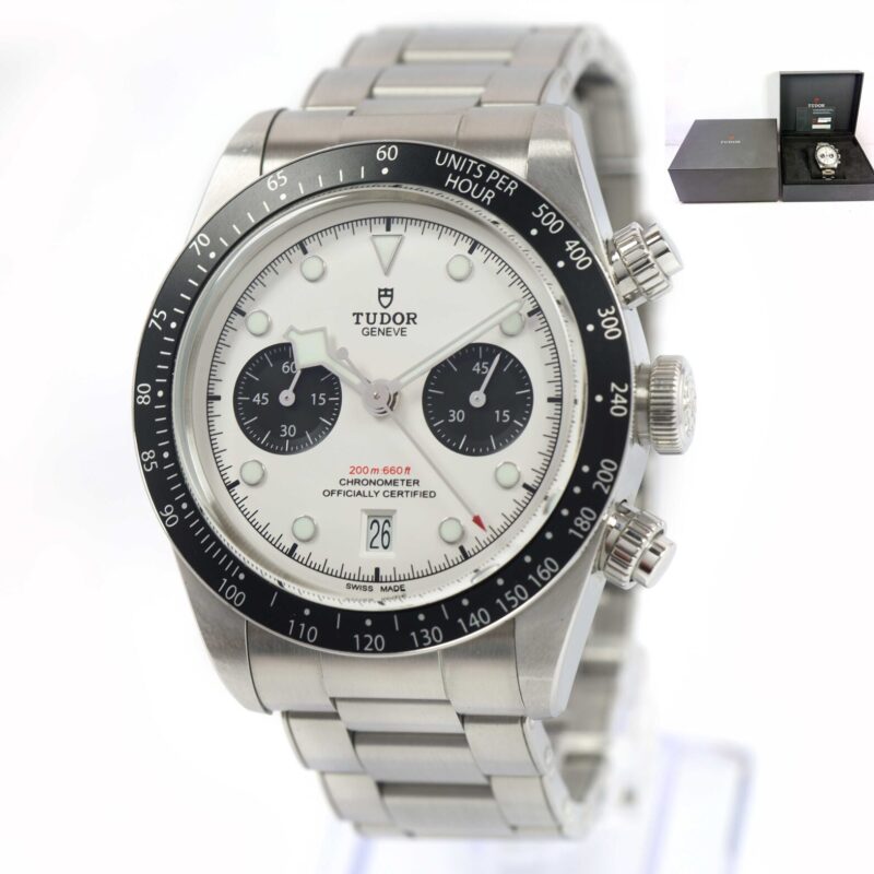 Tudor Black Bay Chrono Panda 79360N 41MM White Dial Box Papers