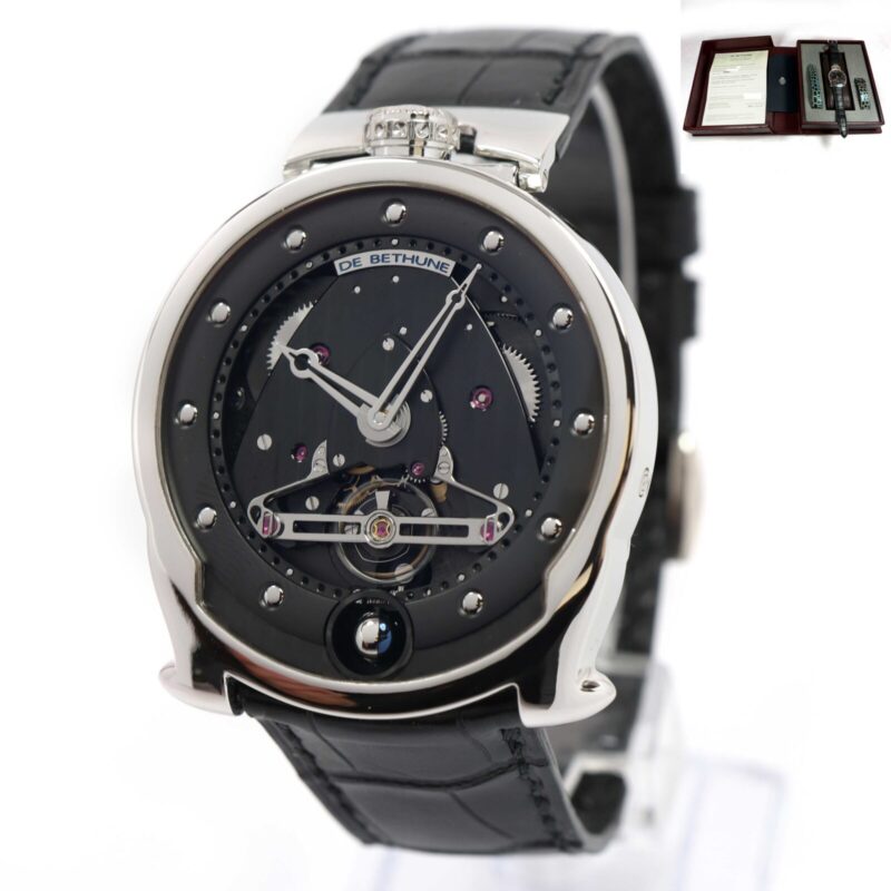 De Bethune Dbs Moonphase Platinum DBSPS5 42.5MM Black Dial Box Papers
