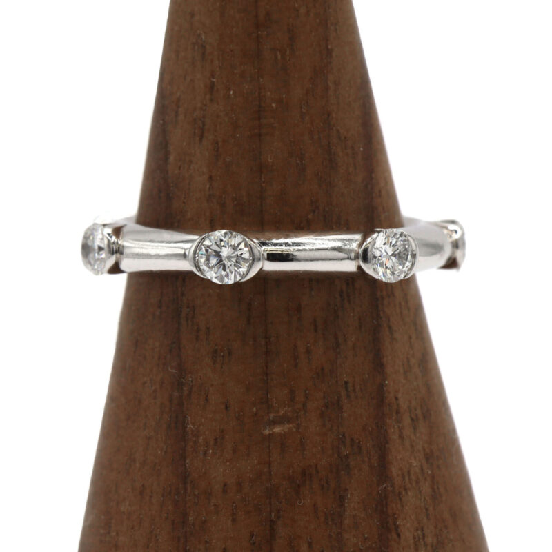 Diamond .70CT Platinum Spaced Eternity Band Women’s Stacking Anniversary Wedding Ring