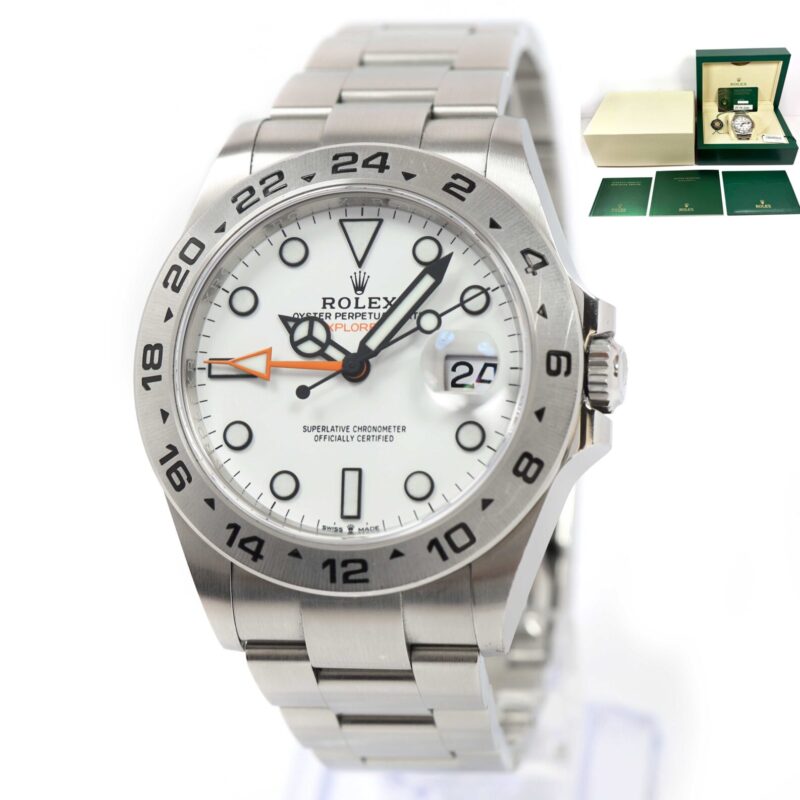 2023 Rolex Explorer II 226570 42MM Polar White Dial Steel Box Booklets