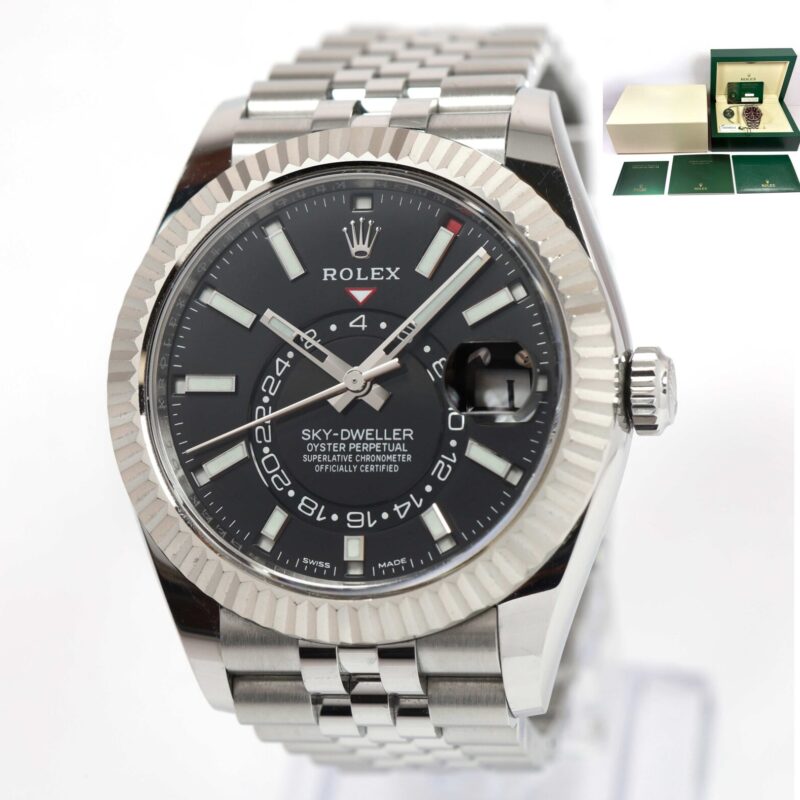2022 Rolex Sky-Dweller 326934 42MM Black Dial Jubilee Box Papers