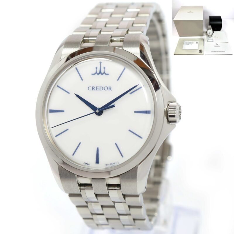 Seiko Credor Kuon Spring Drive GCLX999 39MM White Dial Steel Box Papers