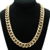 Cuban Link 10K Yellow Gold Chain Men’s Unisex Semi Hollow Necklace 75G 26”