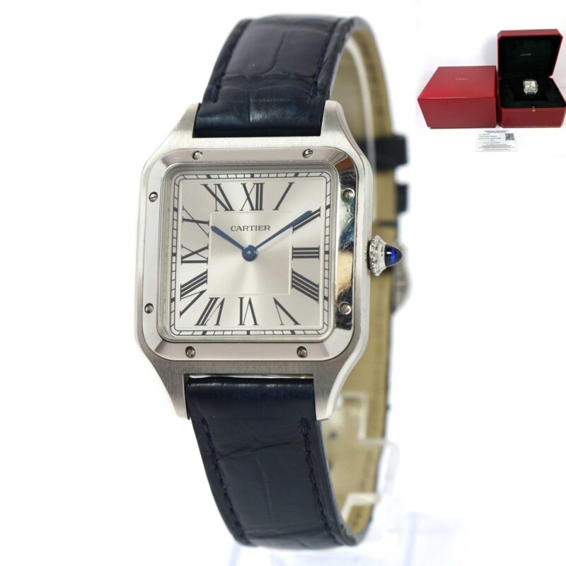 2021 Cartier Santos Dumont WSSA0022 43.5MM Silver Dial Box Papers