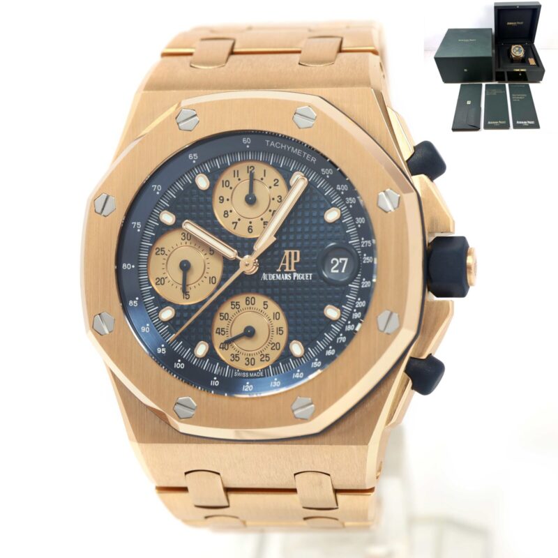 Audemars Piguet Royal Oak Offshore Beast 26238OR 44MM Blue 18K Rg Box Booklets